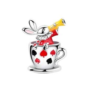 S925 Sterling Silver Disney Inspired ALICE IN WONDERLAND Charm - NWT